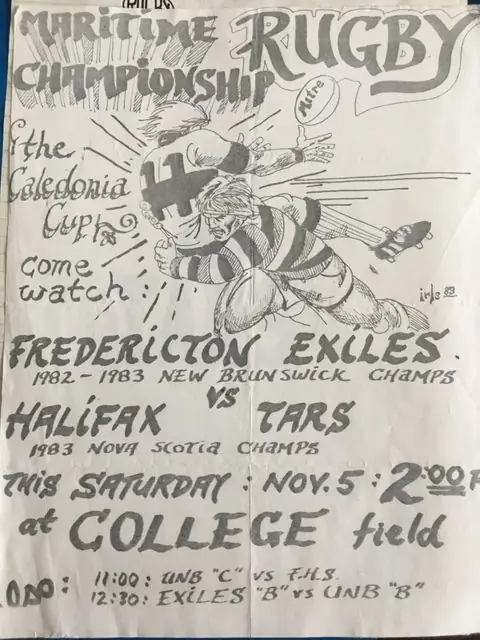 Poster for the 1982-83 Maritime rugby final