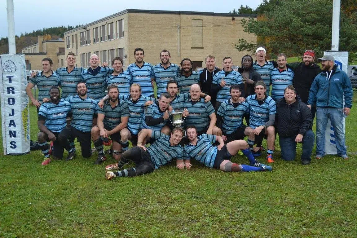 The Tars squad with the cup after a final