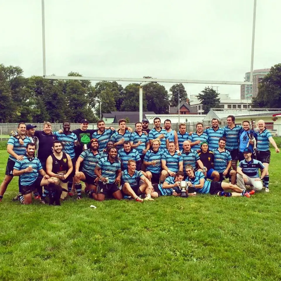 The Halifax Tars senior men’s squad under the posts