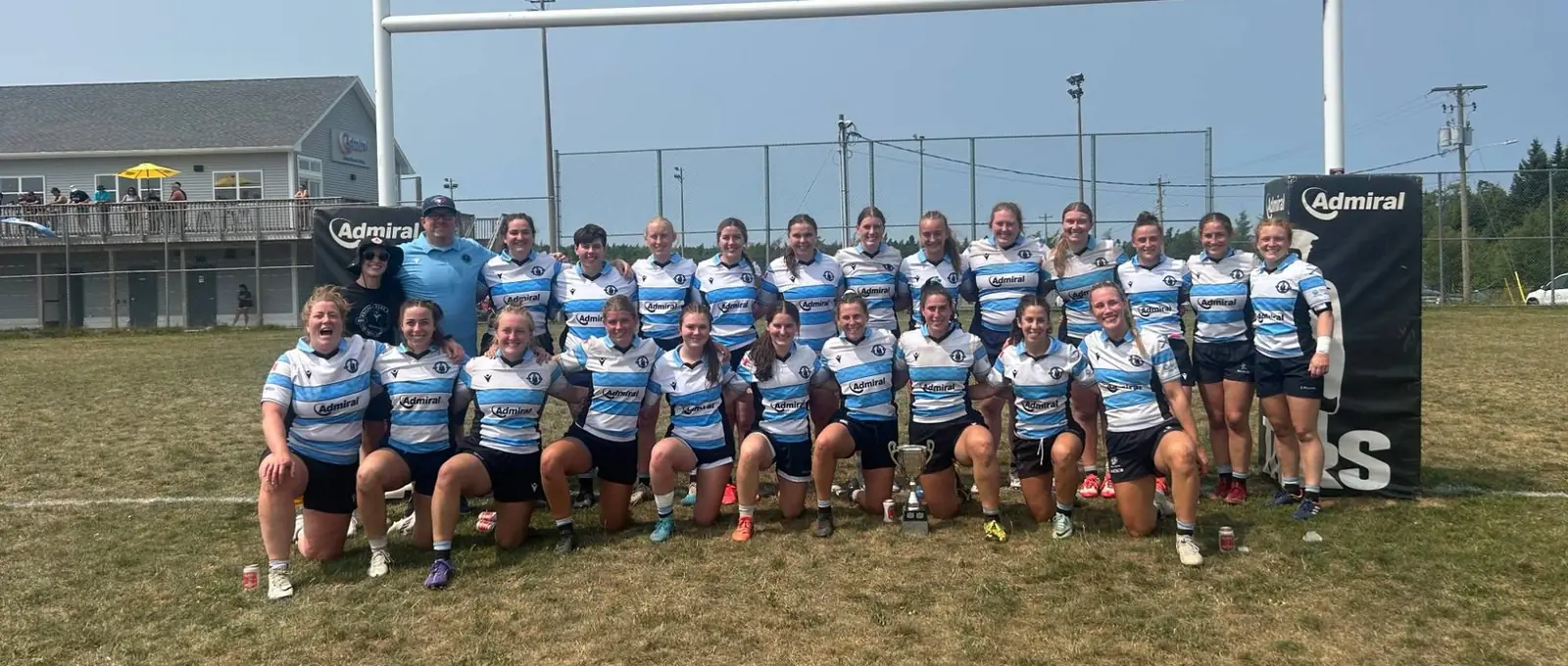 The Halifax Tars women’s Division 1 squad with the cup at Graves-Oakley